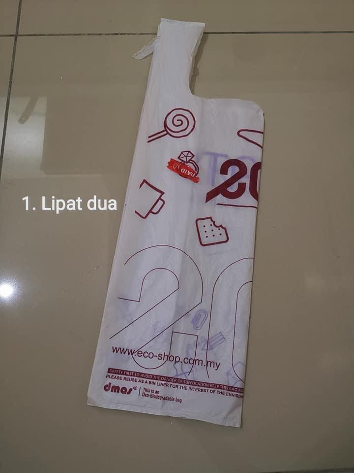 Cara Lipat Beg Plastik Supaya Lebih Kemas Bila Simpan. Tak Perlu Sumbat, Tak Serabut Mata
