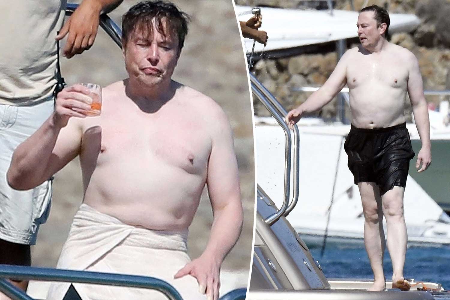 Orang ramai terkejut tengok bentuk badan Elon Musk bila tak berbaju