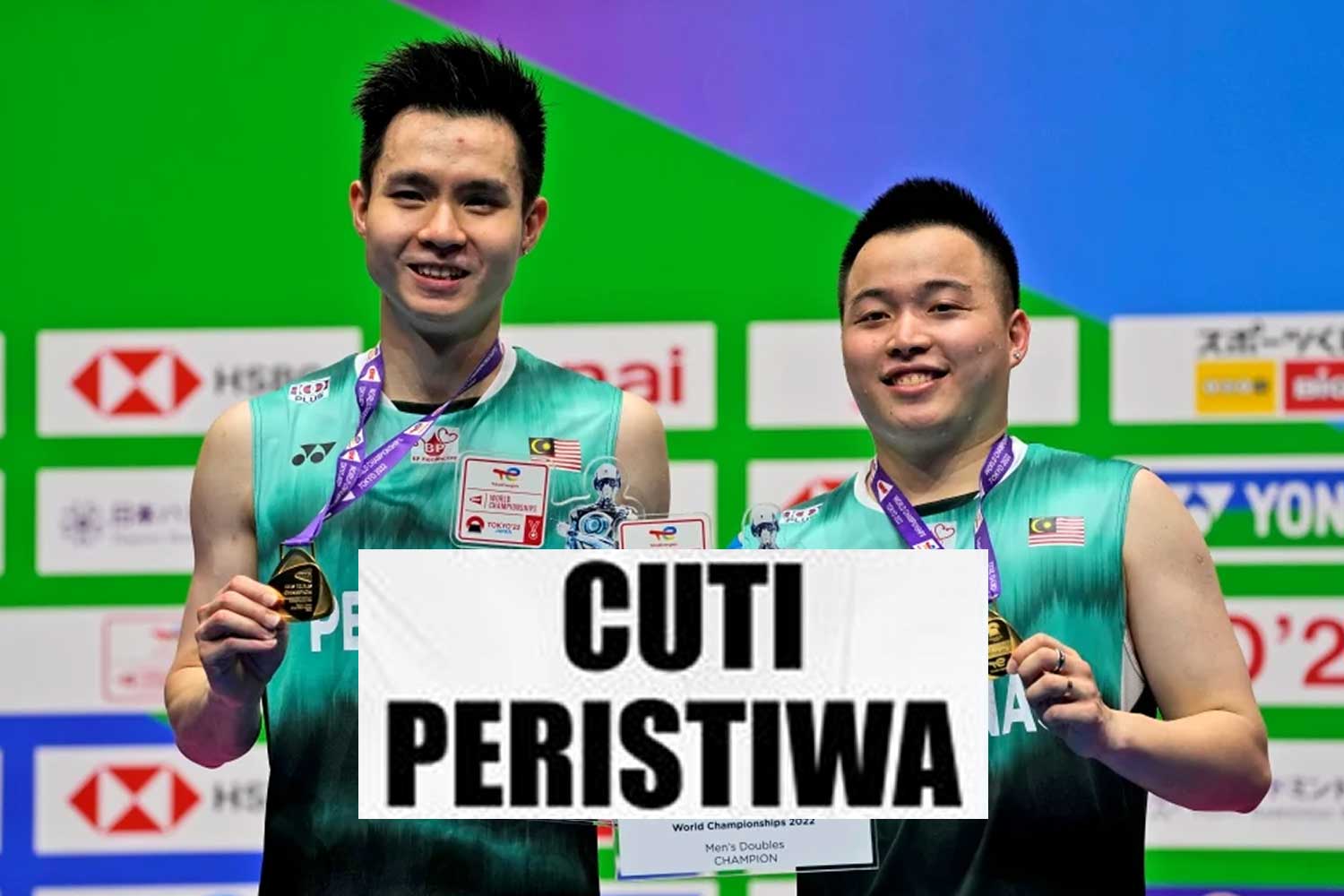 Menang badminton dunia, kerajaan akan umum cuti peristiwa?