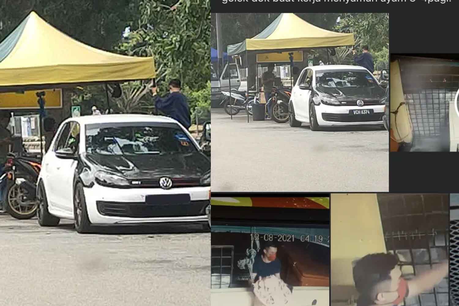 Netizen syak lelaki pandu Volkswagen ini curi ayam mentah buat bisnes ayam golek