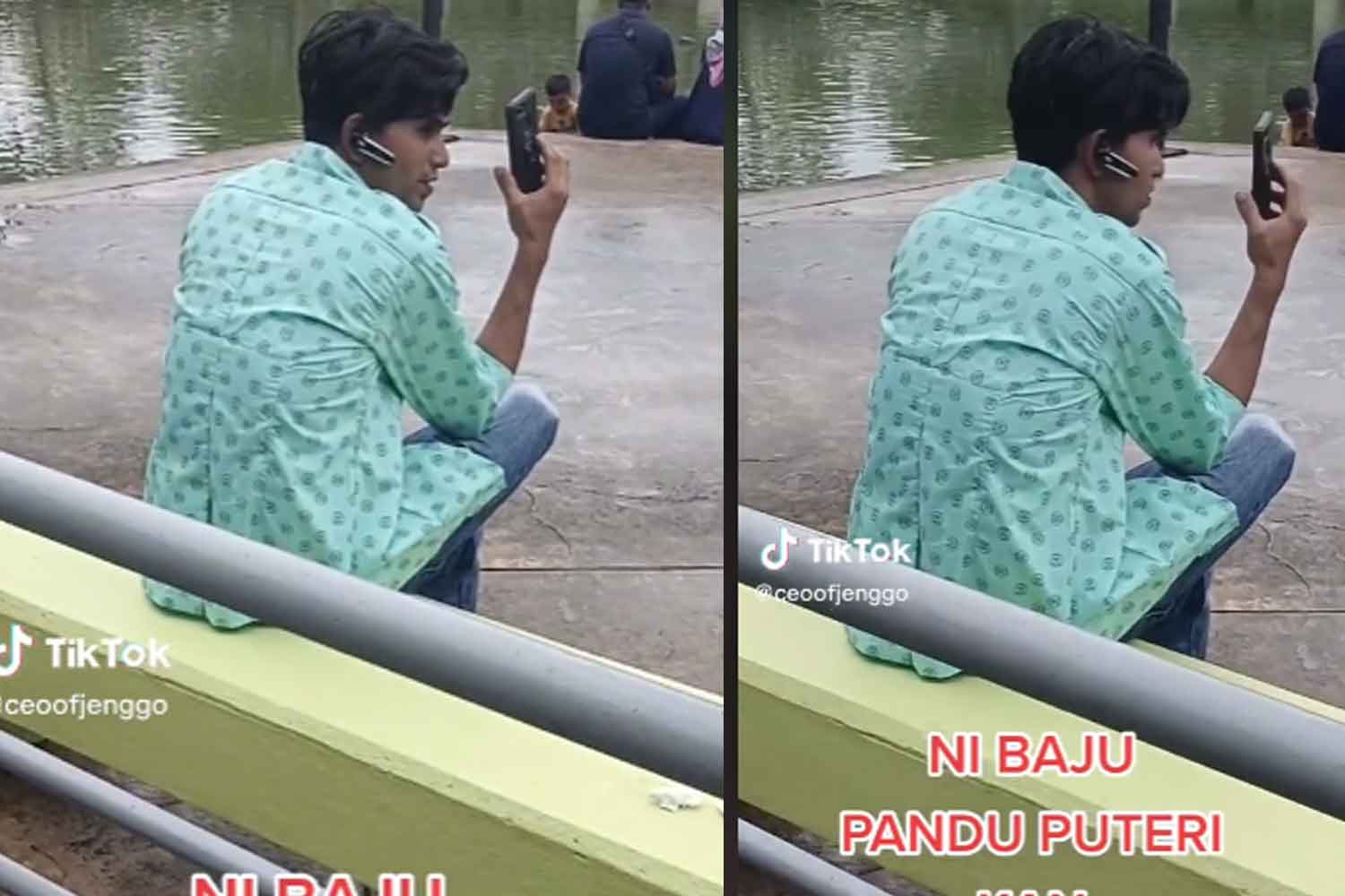 Berdekah tengok netizen rakam abang bangla pakai baju Pandu Puteri