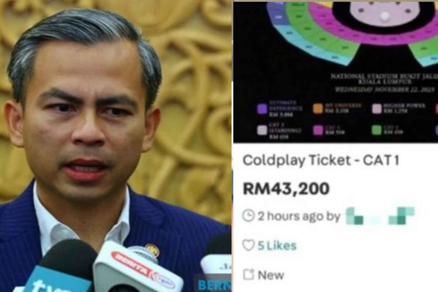 Harga tiket Coldplay dijual semula macam 'pergi haji balik hari!', sekali ini komen padu Menteri