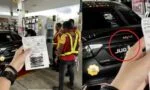 Padah pakai logo 'Myvi' pada kereta Saga, wanita ini kena saman RM300 di pam minyak!
