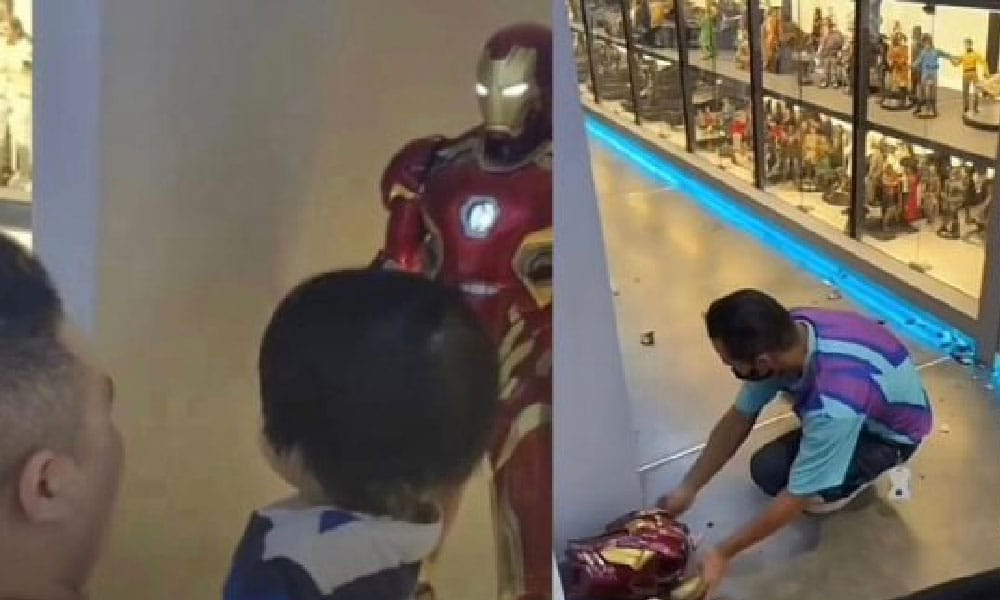 Anak di tuduh pecahkan patung Iron Man, bapa tampil buka cerita sebenar