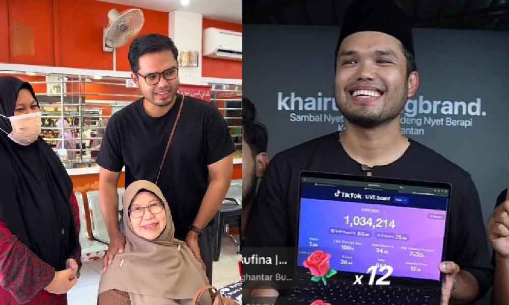 Khairul Aming belanja ibu barang kemas selepas raih jualan RM1.2 juta dalam masa 3 minit